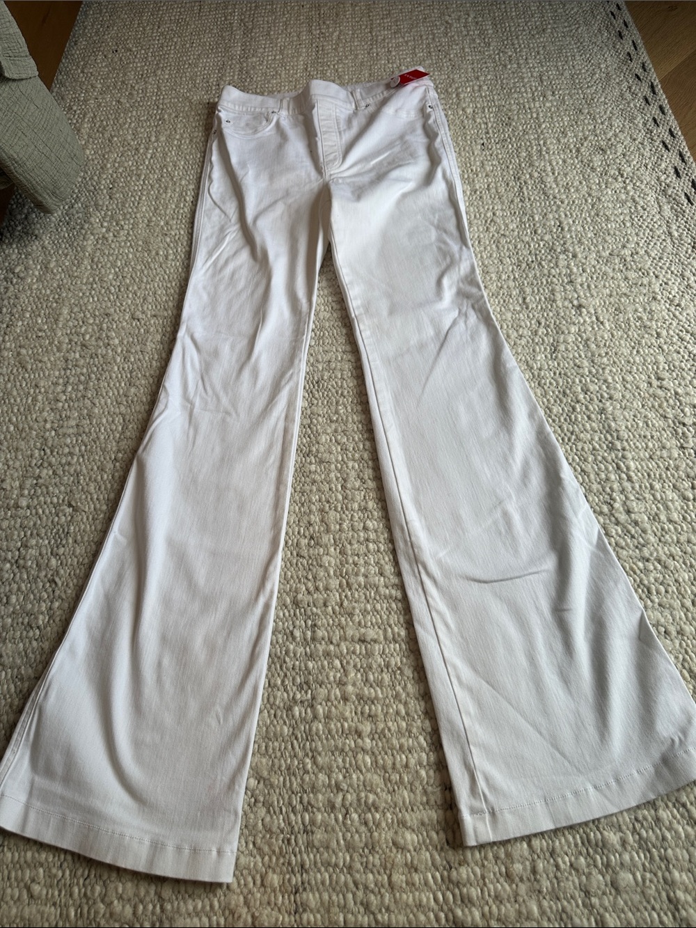 SPANX White High-Rise Flare Pants/Jeggings